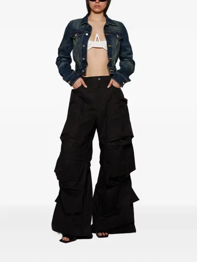 Natasha Zinko Spacesuit Layered-pocket Trousers In Black