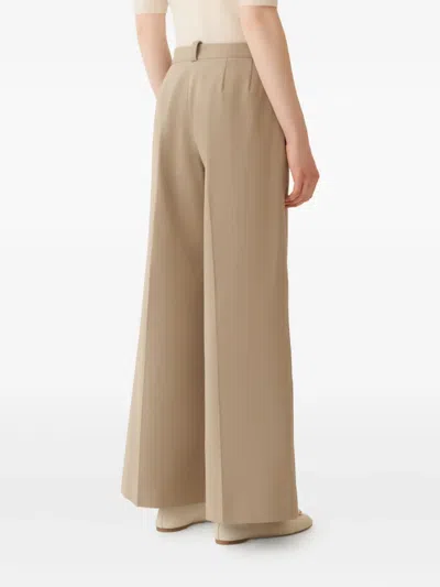 Fabiana Filippi Spoleto Trousers In Bi-stretch Fresco Wool In Nude
