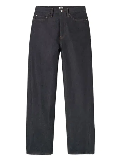 Totême Cotton Raw-denim Jeans In Black