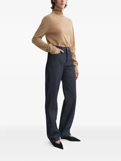 Totême Cotton Raw-denim Jeans In Black
