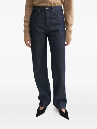 Totême Cotton Raw-denim Jeans In Black