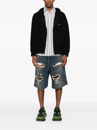 Balenciaga Distressed Denim Shorts