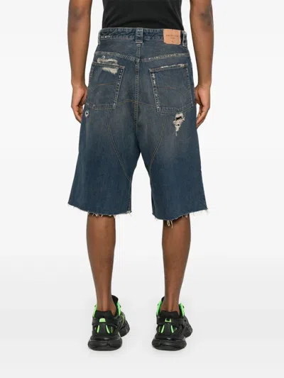Balenciaga Distressed Denim Shorts