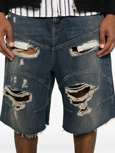 Balenciaga Distressed Denim Shorts