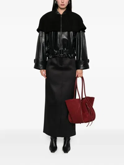 Ducie Rose Leather Jacket In Black