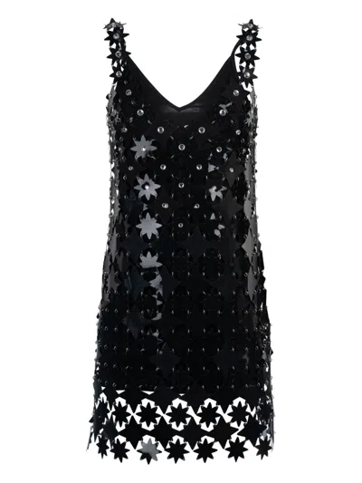 Rabanne Star-embellished Mini Dress In Black