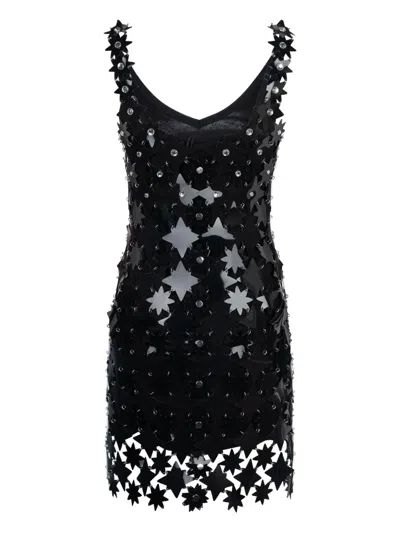 Rabanne Star-embellished Mini Dress In Black