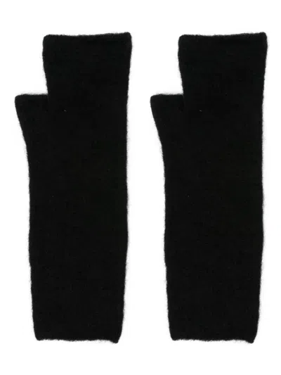 Isabel Benenato Fingerless Gloves In Black