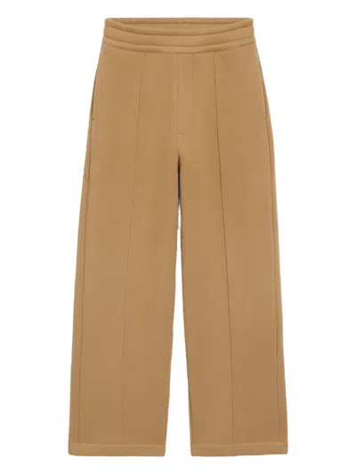 Ami Alexandre Mattiussi Ami De Cœur Topstitched Trousers In Brown
