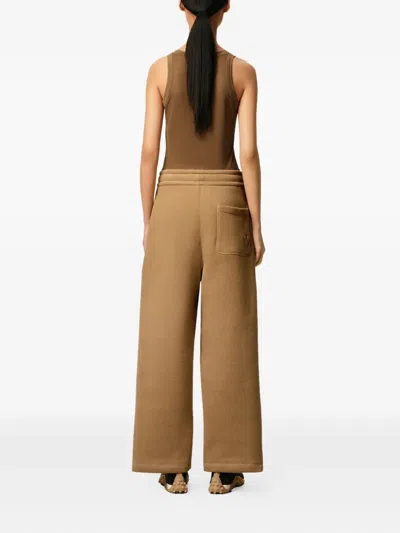 Ami Alexandre Mattiussi Ami De Cœur Topstitched Trousers In Brown
