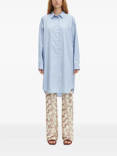 Samsoe & Samsoe Luana Shirt Dress In Blue