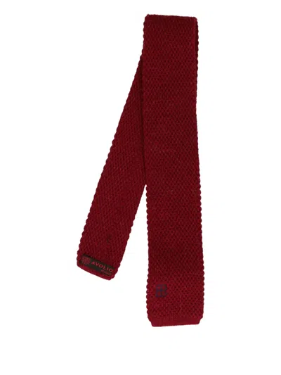 Pre-owned Balenciaga Wool Tie In Red