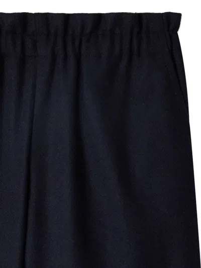 Bonpoint Elastic-waist Herringbone Trousers In Blue