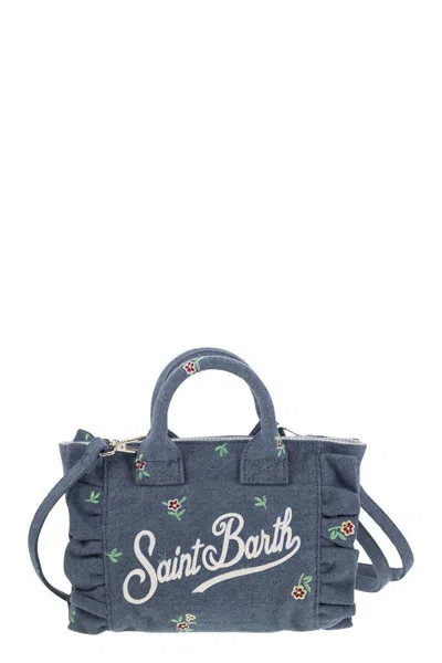 Mc2 Saint Barth Vanity Mini Volant - Denim Handbag