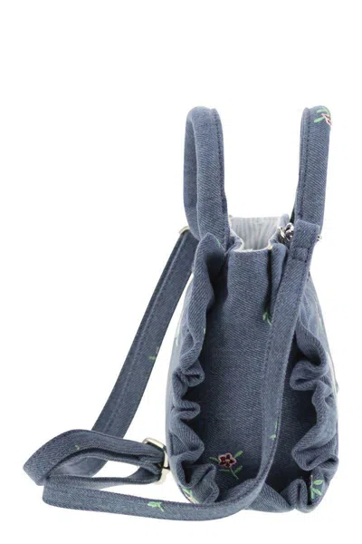 Mc2 Saint Barth Vanity Mini Volant - Denim Handbag