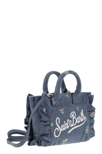 Mc2 Saint Barth Vanity Mini Volant - Denim Handbag