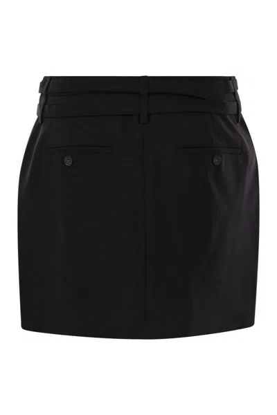 Sportmax Belted Pocket Mini Skirt In Black