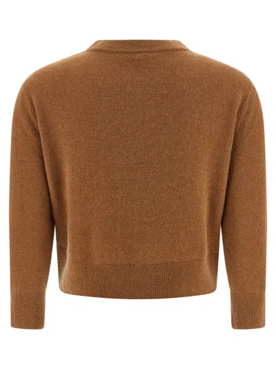 R13 Twisted-knot Cashmere Cardigan In Brown