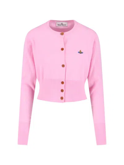 Vivienne Westwood "bea" Cropped Cardigan Pink