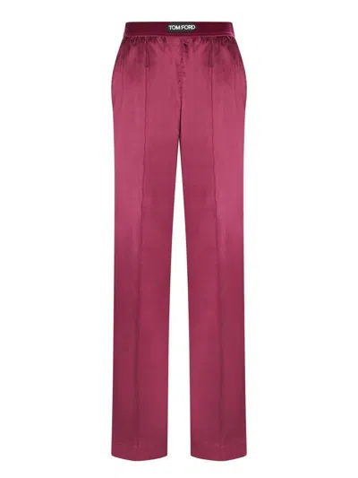 Tom Ford Trousers In Red