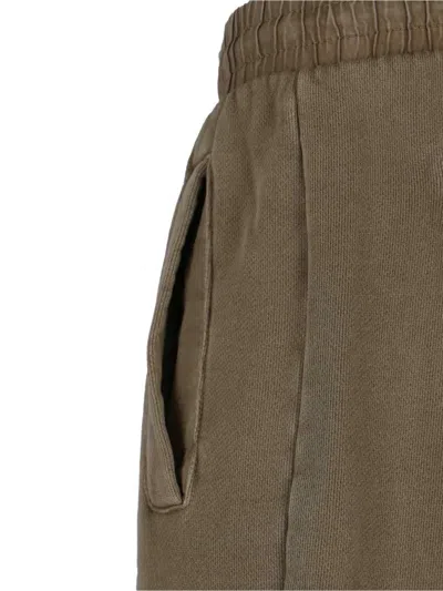 Entire Studios Green Cotton Cargo Sweatpants With Drawstring Closure In Green