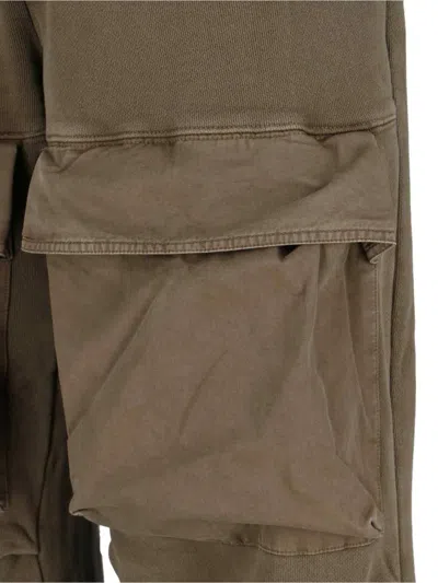 Entire Studios Green Cotton Cargo Sweatpants With Drawstring Closure In Green