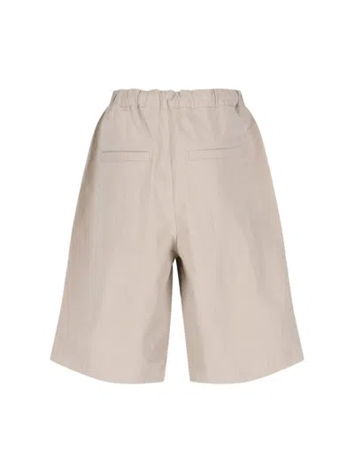 Entire Studios "boxing" Jute Sports Shorts Beige