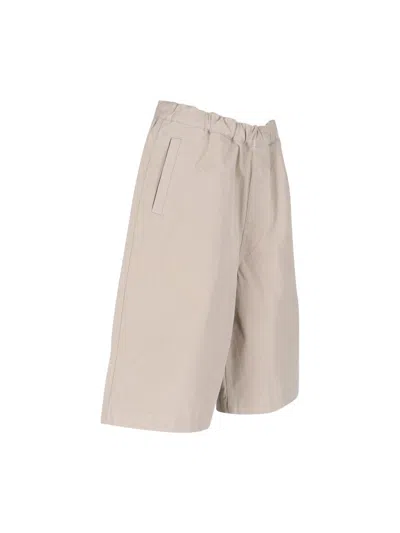 Entire Studios "boxing" Jute Sports Shorts Beige
