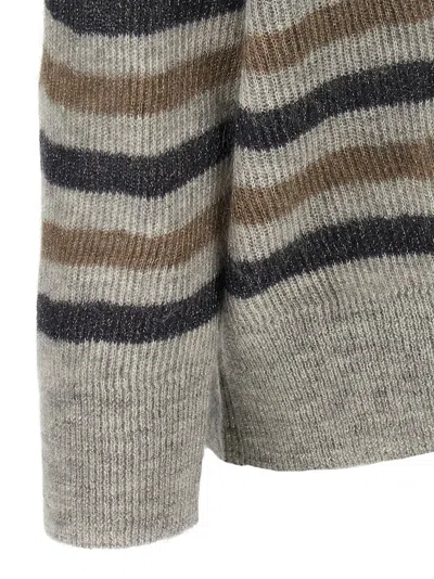 Brunello Cucinelli Lurex Wool Cardigan Sweaters And Cardigans Multicolor In Multi