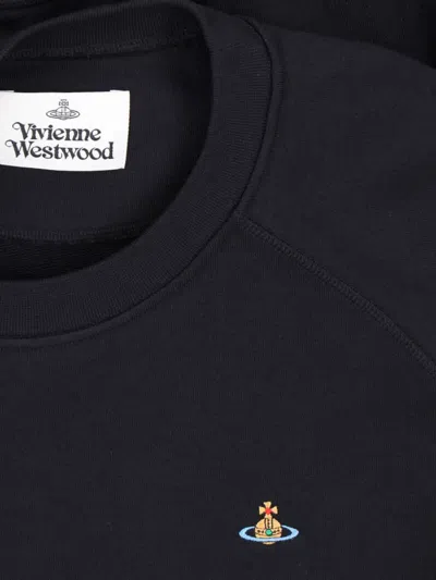 Vivienne Westwood "orb" Crewneck Sweatshirt, In Black Cotton