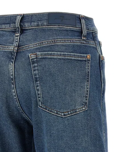 7 For All Mankind Womens Soho Dark Modern Dojo Flared-leg High-rise Denim-blend Jeans