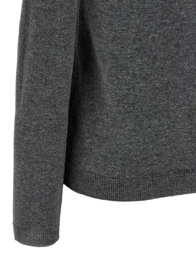 Marni Virgin Wool Cardigan With Contrasting Collar In Gray