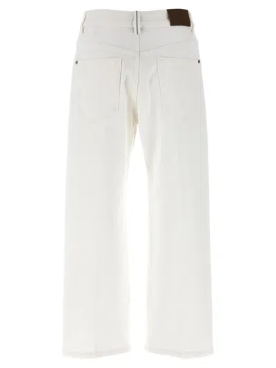 Brunello Cucinelli Contemporary Square Jeans White In White