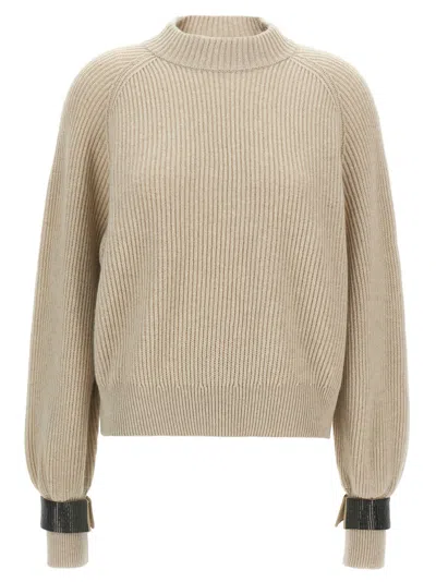 Brunello Cucinelli Women Monile Cuffs Sweater