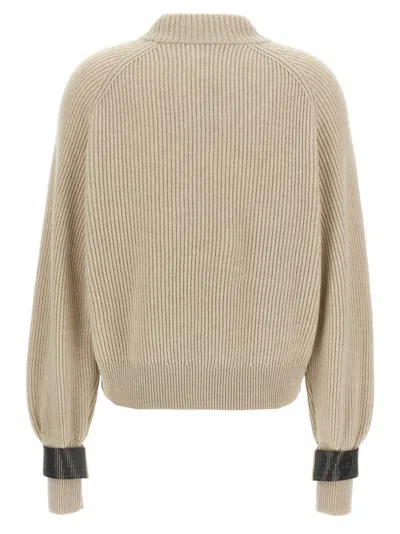 Brunello Cucinelli Women Monile Cuffs Sweater
