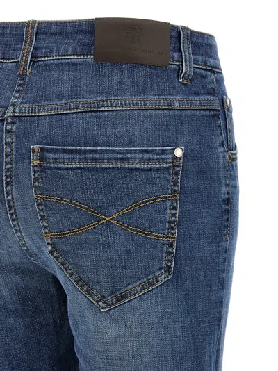 Brunello Cucinelli Stonewashed Stretch Cotton Denim Jeans
