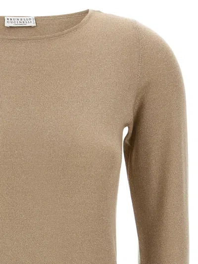Brunello Cucinelli Sparkling Sweaters And Cardigans Gold