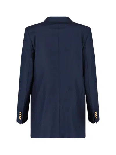 Tagliatore Tailored Double-breasted Jacket With Gold Buttons In Blue