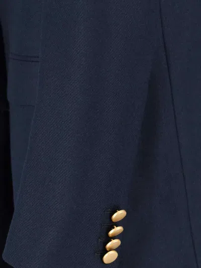 Tagliatore Tailored Double-breasted Jacket With Gold Buttons In Blue