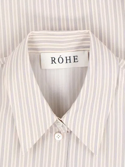 Rohe Róhe Classic Button-up Silk Shirt With Vertical Stripes