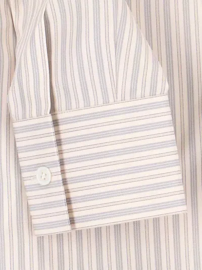 Rohe Róhe Classic Button-up Silk Shirt With Vertical Stripes