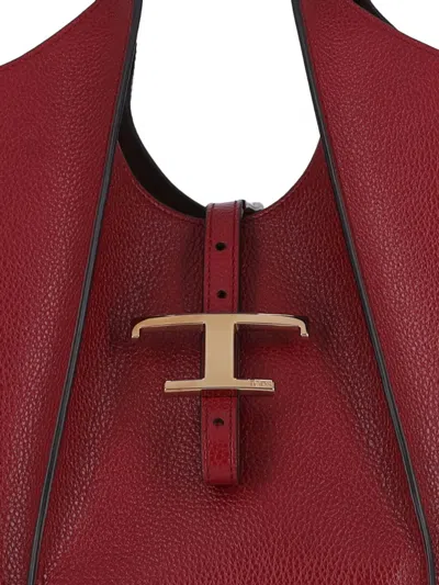 Tod's "t Timeless" Small Tote Bag Red
