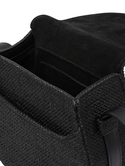 Chloé Marcie Small Leather Saddle Bag In Black