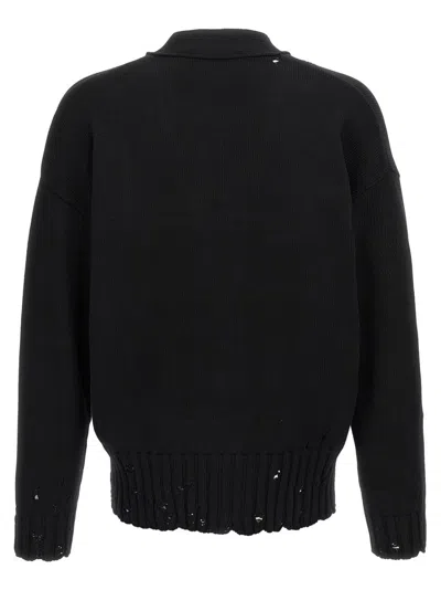 Marni Logo Embroidery Cardigan Sweaters And Cardigans Black