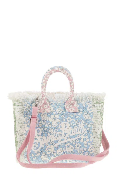 Mc2 Saint Barth Mini Vanity Bag In Floral Cotton Canvas