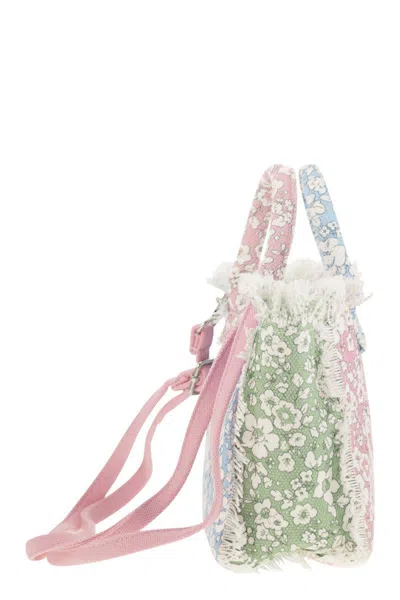 Mc2 Saint Barth Mini Vanity Bag In Floral Cotton Canvas