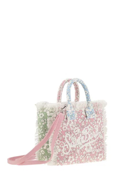 Mc2 Saint Barth Mini Vanity Bag In Floral Cotton Canvas