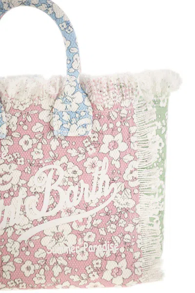 Mc2 Saint Barth Mini Vanity Bag In Floral Cotton Canvas