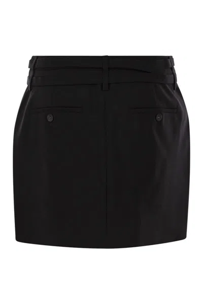 Sportmax Belted Pocket Mini Skirt In Black