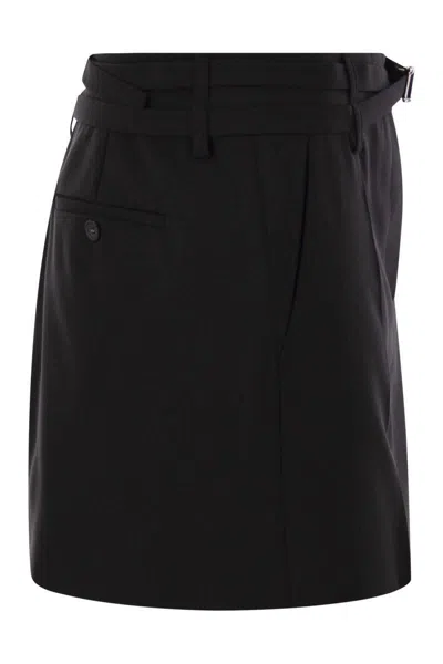 Sportmax Belted Pocket Mini Skirt In Black